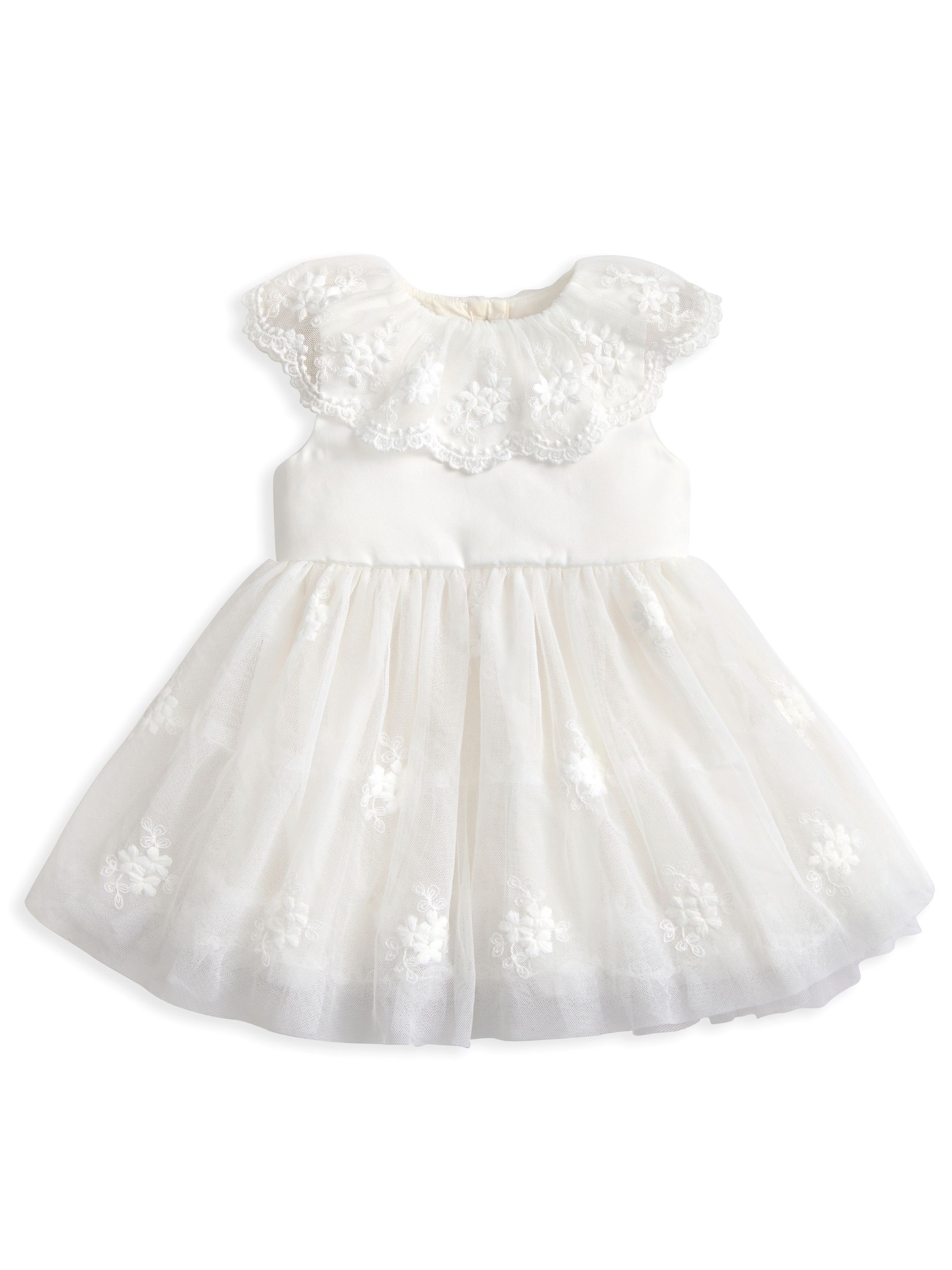 Mesh Flower Girl Dress Baby Gift Set with Muslin Blanket, Headband & Lamb Chime image number 4